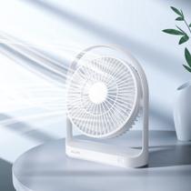 Ventilador de mesa JISULIFE pequena bateria portátil 4000mAh 4 velocidades
