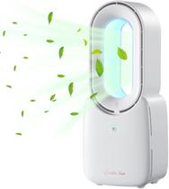 Ventilador de mesa let'me portátil sem lâminas de 30 cm com luz LED de 5 cores