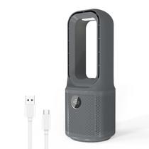 Ventilador de mesa MEIIS sem lâmina de 35 cm USB recarregável de 9 velocidades cinza Ventilador de mesa MEIIS sem lâmina de 35 cm USB recarregável de 9 velocidades cinza