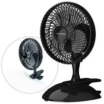 Ventilador de mesa mini 20 cm 2 velocidades - Black (110V)
