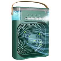 Ventilador de Mesa Mini Ar Condicionado Umidificado (VERDE)