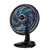 Ventilador De Mesa Mondial 40cm Super Turbo 8 Pás VTX-40-Crystal Preto Azul 110V
