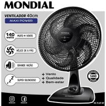 Ventilador de Mesa Mondial Maxi Power 3 Velocidades 40cm - Preto Ventilador de Mesa Mondial Maxi Power 3 Velocidades 40cm - Preto