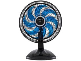 Ventilador de Mesa Mondial Super Turbo VTX-40-Crystal 40cm 8 Pás 3 Velocidades Preto e Azul