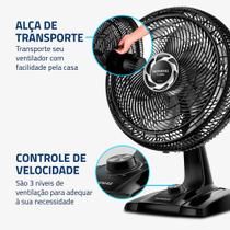 Ventilador de Mesa Mondial Turbo 8 Pás NVT-40-8P-B - 40cm 127V Ventilador de Mesa Mondial Turbo 8 Pás NVT-40-8P-B - 40cm 127V