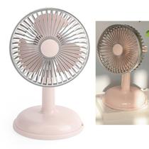 Ventilador de mesa Naroote Vintage Style USB Charging Light Rose