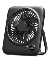 Ventilador de mesa Otlonpe Small Quiet 4000mAh recarregável preto