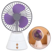 Ventilador de Mesa Portátil com Bateria Recarregável e Função de Rotação LS959BR