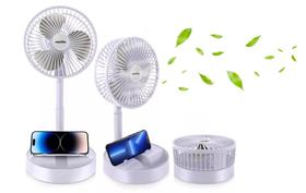 Ventilador De Mesa Portátil Dobrável Silencioso Recarregável