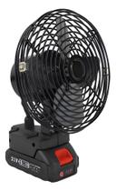 Ventilador De Mesa Portátil Recarregável Bateria 48w Viagem Preto