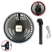 Ventilador de Mesa Portátil Silencioso Luz Led Recarregável UBS 5v Potente - LuaTECK