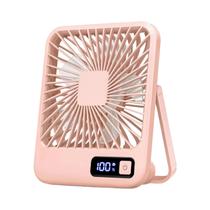 Ventilador De Mesa Portátil USB Recarregável 180 graus Display De Potência Ultra Silencioso Com 5 Ventilador De Mesa Portátil USB Recarregável 180 graus Display De Potência Ultra Silencioso Com 5