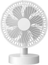 Ventilador de mesa portátil USB recarregável de 15 cm branco oscilante Ventilador de mesa portátil USB recarregável de 15 cm branco oscilante