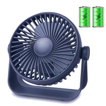 Ventilador de Mesa Recarregável TriPole - 13cm, 4 Velocidades