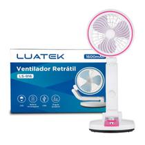 Ventilador de Mesa Retrátil 45cm + Luz de Led e USB