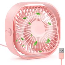 Ventilador de mesa RJVW USB pequeno de 4 polegadas, 3 velocidades, giratório em 360 Ventilador de mesa RJVW USB pequeno de 4 polegadas, 3 velocidades, giratório em 360