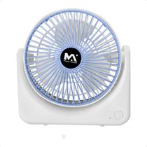 Ventilador De Mesa Sem Fio Portátil Recarregável Usb 3 Velocidades Silencioso Branco