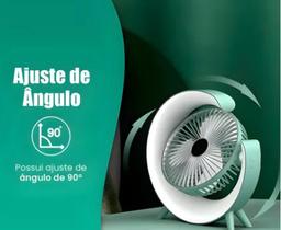 Ventilador de Mesa Silencioso Portátil Colorido RGB Vento Fresco