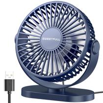 Ventilador de mesa SWEETFULL USB Small Quiet 3 Velocidades 12,7 cm azul