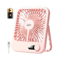 Ventilador de mesa TEMEI, bateria recarregável de 5000mAh, 100 velocidades, rosa