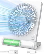 Ventilador de mesa Tevelecin Small USB recarregável de 7 polegadas e 2000mAh Ventilador de mesa Tevelecin Small USB recarregável de 7 polegadas e 2000mAh