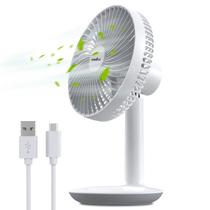 Ventilador de mesa TRILINK M9 Recarregável de 6 polegadas com 4 níveis de velocidade Ventilador de mesa TRILINK M9 Recarregável de 6 polegadas com 4 níveis de velocidade