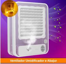 Ventilador de Mesa Umidificador Portátil USB Touch