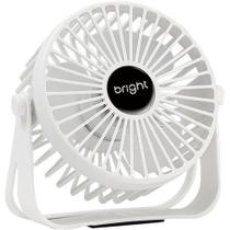 Ventilador de Mesa USB Bright 5V 10cm 5 Pás 3 Velocidades Branco 5V Ventilador de Mesa USB Bright 5V 10cm 5 Pás 3 Velocidades Branco 5V