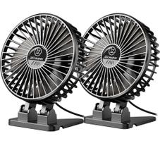 Ventilador de mesa USB JZCreater Mini Portable de 3 velocidades Deep Black, pacote com 2 unidades Ventilador de mesa USB JZCreater Mini Portable de 3 velocidades Deep Black, pacote com 2 unidades