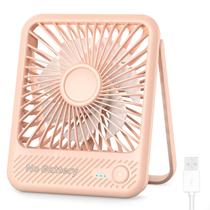Ventilador de mesa USB Koonie 5" 180 Tilt Folding 3 Velocidades rosa