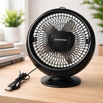 Ventilador De Mesa USB Portátil 25,5cm Preto Potente Ventilador De Mesa USB Portátil 25,5cm Preto Potente