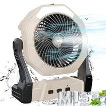 Ventilador de nebulização Ausic portátil de 8 polegadas com bateria de 10000mAh e LED
