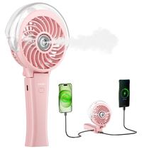 Ventilador de nebulização HandFan 4000mAh 50mL Tanque de água recarregável rosa
