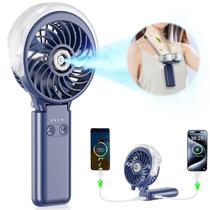 Ventilador de nebulização HandFan 5200mAh com carregador recarregável azul