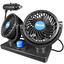 Ventilador de painel automotivo 12 V duas cabeças ajustável 360 para carro Ventilador de painel automotivo 12 V duas cabeças ajustável 360 para carro