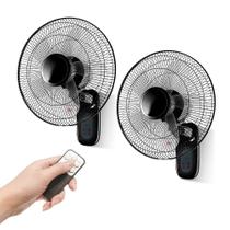 Ventilador de parede Aottop de 16 polegadas com controle remoto, pacote com 2 unidades, preto Ventilador de parede Aottop de 16 polegadas com controle remoto, pacote com 2 unidades, preto