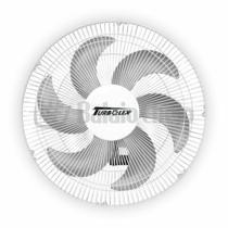 Ventilador de Parede Branco 50cm 220w Bivolt 120 Fios