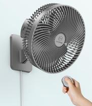 Ventilador de parede LEMOISTAR 25cm com controle remoto de 4 velocidades