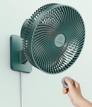 Ventilador de parede LEMOISTAR 25cm com controle remoto verde