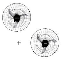 Ventilador de Parede Loren-Sid Tufão Sprint 60 M3 Preto Bivolt ( 02 Unidades ) Ref-9289