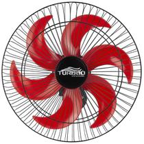 Ventilador de Parede Oscilante 50cm Preto/Vermelho Turbão 130W Bivolt Ventilador de Parede Oscilante 50cm Preto/Vermelho Turbão 130W Bivolt