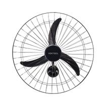 Ventilador de Parede Oscilante Preto 60cm Grade Aço Preta 2000w Comercial - VENTISOL