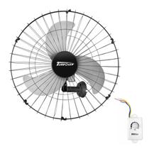 Ventilador de Parede Oscilante Turbo 3 Pás 60cm Preto 200W Vitalex