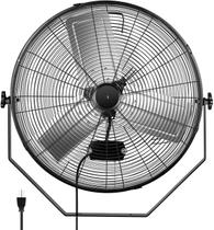 Ventilador de parede Simple Deluxe Industrial de 24 polegadas preto