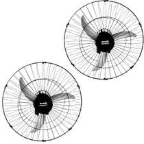 Ventilador de Parede Sprint 155W 60cm Preto Bivolt - 2 Und - Loren Sid