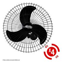 Ventilador de Parede Turbão 60cm Bivolt Preto Oscilante 200w Kit 4 unidades