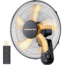 Ventilador de parede VAGKRI de 16 polegadas com 5 pás e 5 velocidades, preto