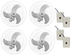 Ventilador de Parede Vent New 60cm Bivolt 200w Branco 4 unid