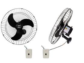 Ventilador de Parede Vent New 60cm Bivolt 200w Preto 2 Unid