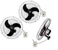 Ventilador de Parede Vent New 60cm Bivolt 200w Preto 3 Unid